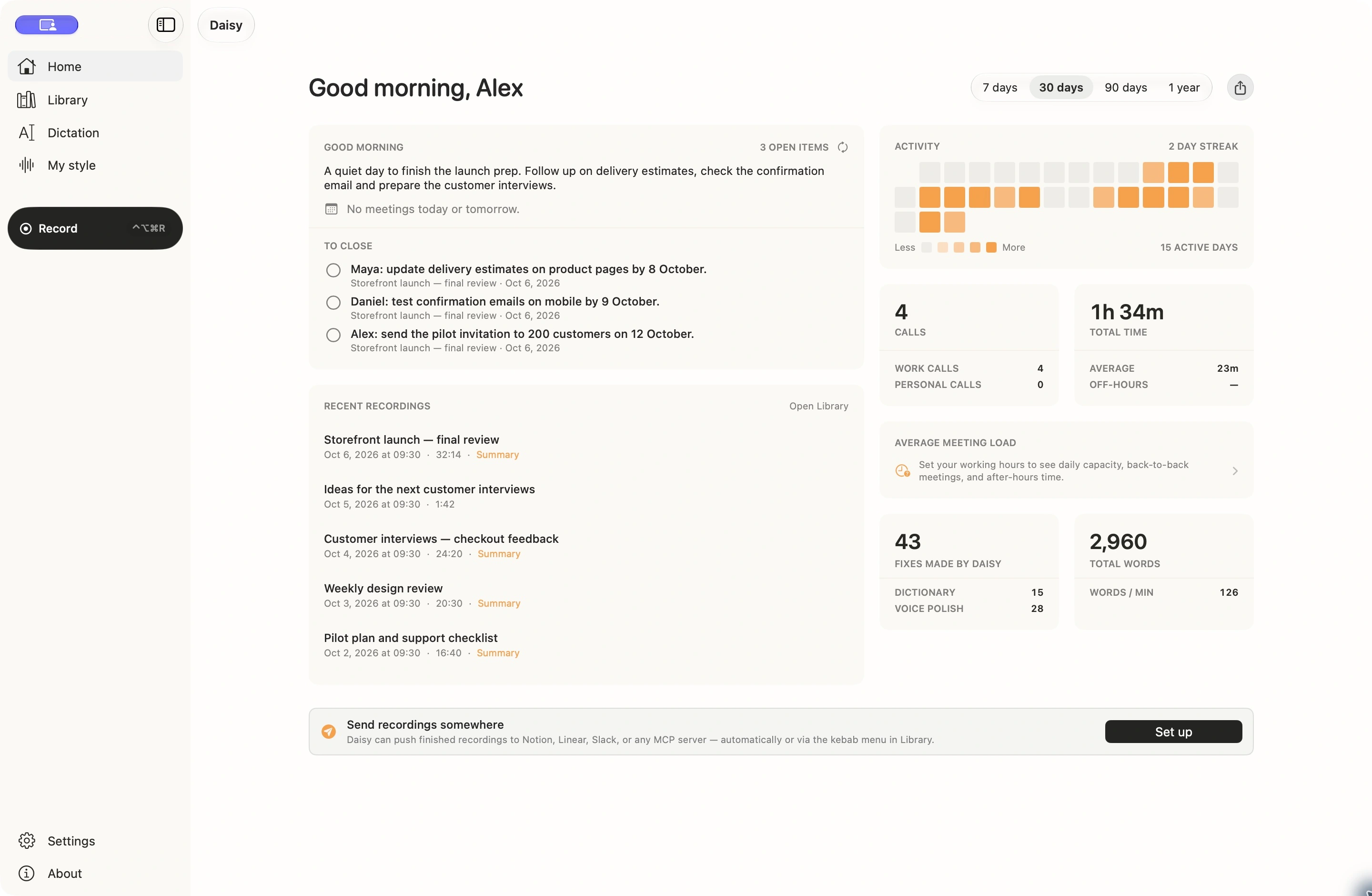 Daisy screenshot 1